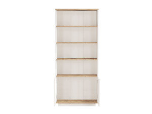 Librería de madera "FR16" - 75 x 26 x 168 cm - Pino atlánticoBlanco