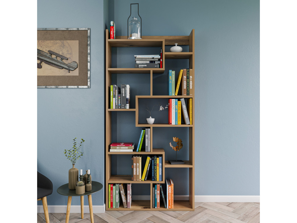 Librería de madera "Kuttap" - 90 x 22 x 182 cm - Pino