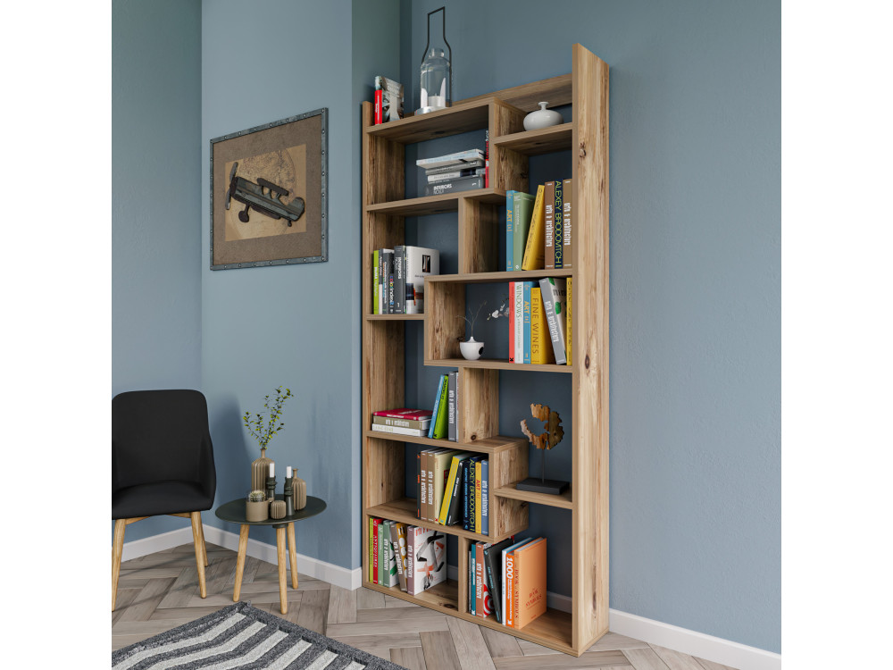 Librería de madera "Kuttap" - 90 x 22 x 182 cm - Pino