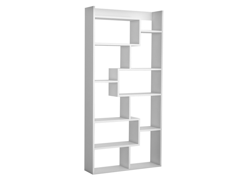 Librería de madera "Kuttap" - 90 x 22 x 182 cm - Blanco