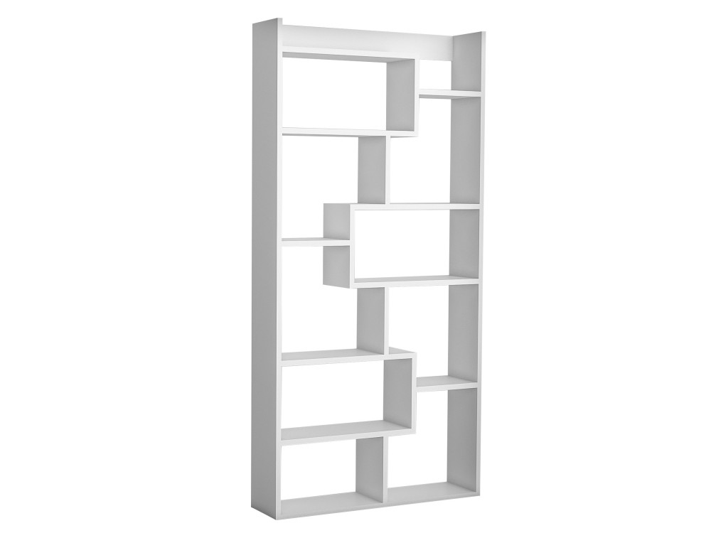 Librería de madera "Kuttap" - 90 x 22 x 182 cm - Blanco