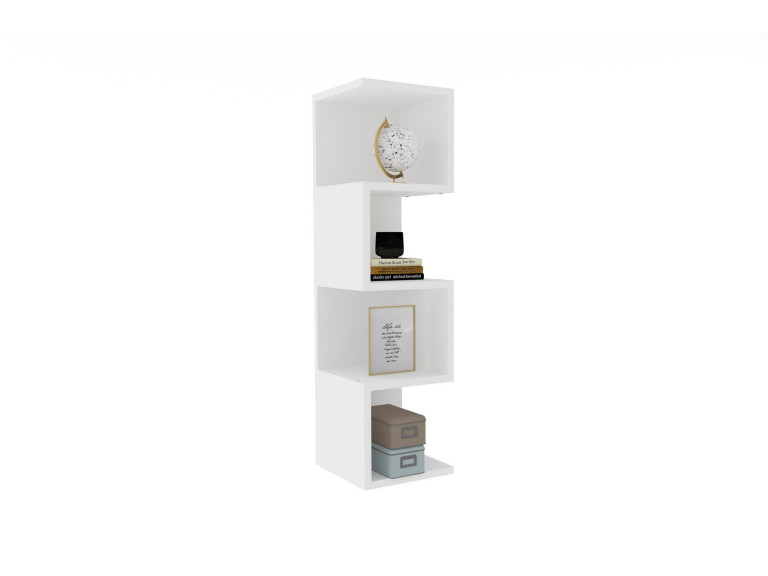 Librería de madera "Alin" - 27 x 25 x 95 cm - Blanco