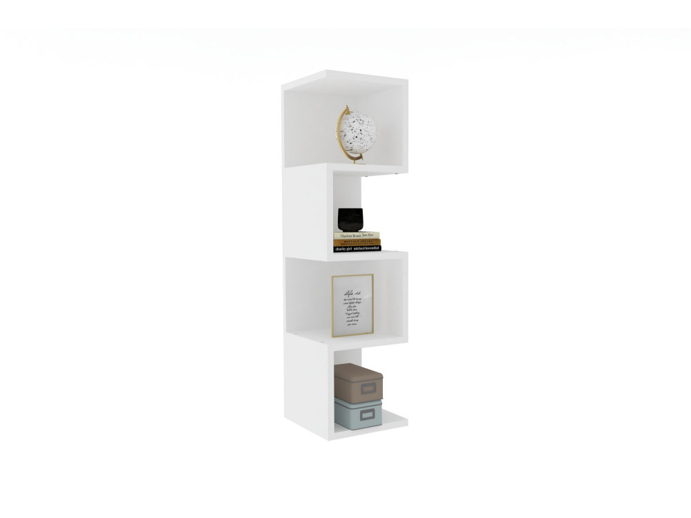 Librería de madera "Alin" - 27 x 25 x 95 cm - Blanco