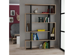 Librería de madera "Mito" - 110 x 25 x 161 cm - Roble SonomaAntracita 2
