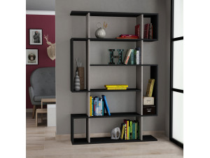 Librería de madera "Mito" 110 x 25,5 x 161 cm - Antracita 2