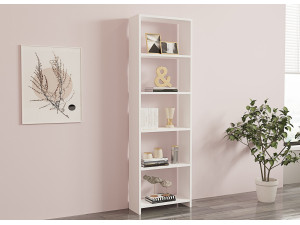 Nueva" estantería de madera - 50 x 19 x 160 cm - Blanco 2