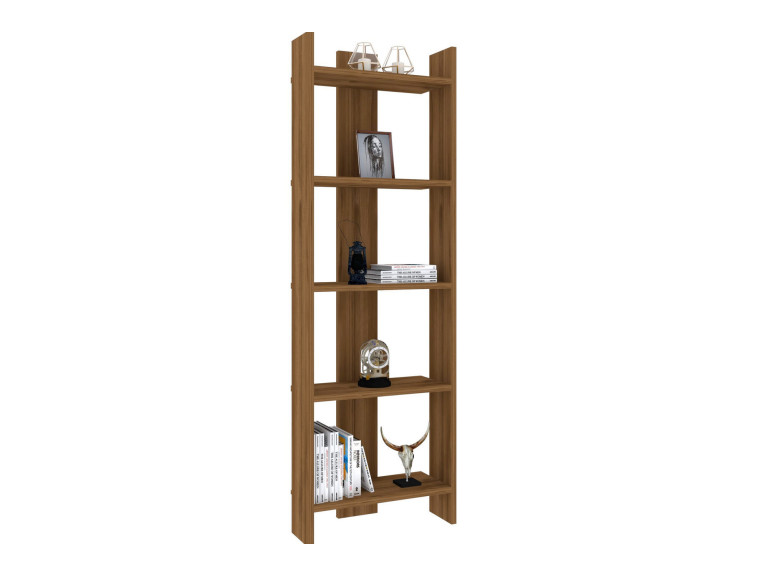 Librería de madera "Virba" - 52 x 22 x 149 cm - Nogal