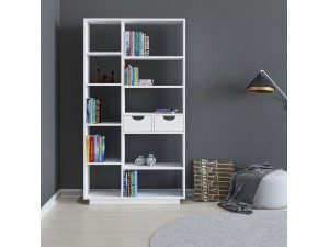 Librería de madera "Luma" - 80 x 25 x 188 cm - Blanco 2