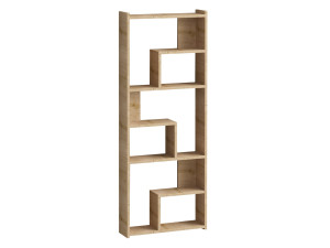Librería de madera "Megg" - 60 x 15 x 150 cm - Roble