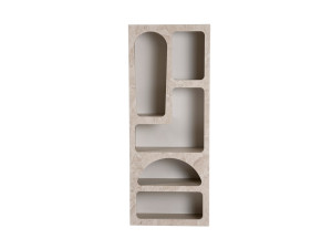 Librería de madera "Venüs" 60 x 32 x 150 cm - mármol travertino