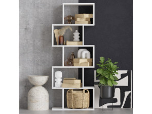 Librería de madera "Meric" 60 x 30 x 150 cm - Blanco 2