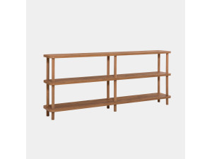 Librería de madera "Zen" - 180 x 35 x 75 cm - Marrón