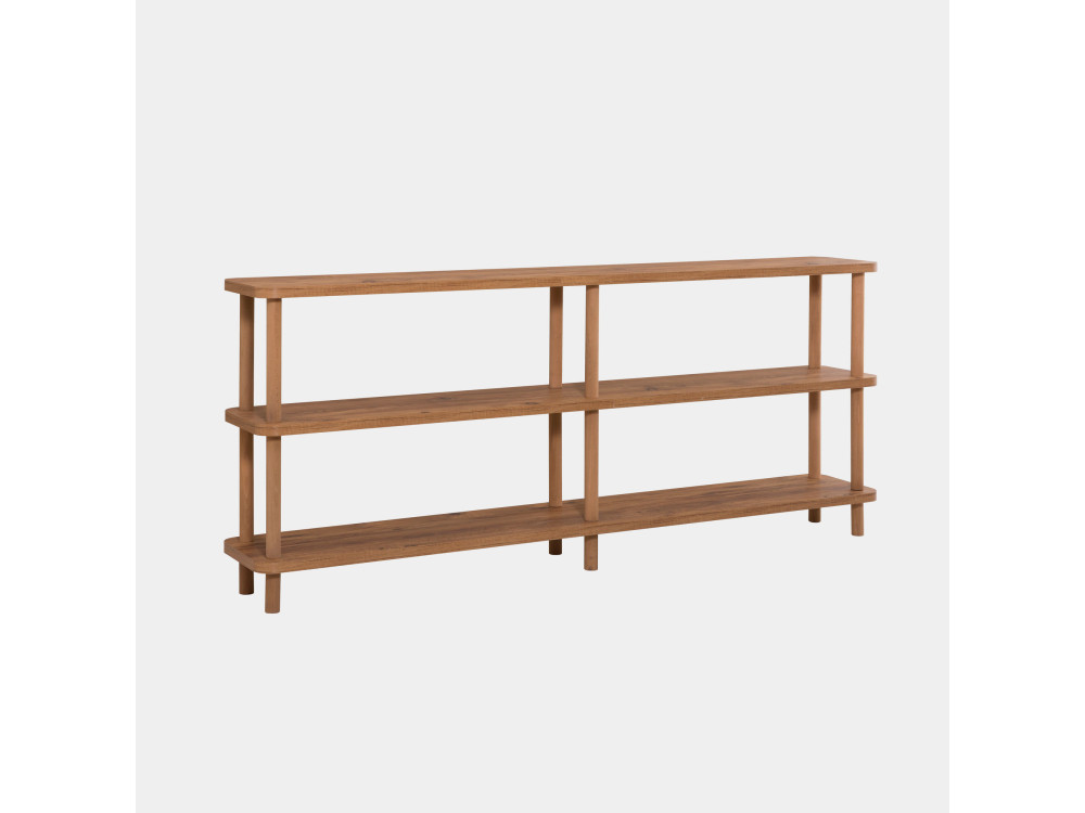 Librería de madera "Zen" - 180 x 35 x 75 cm - Marrón