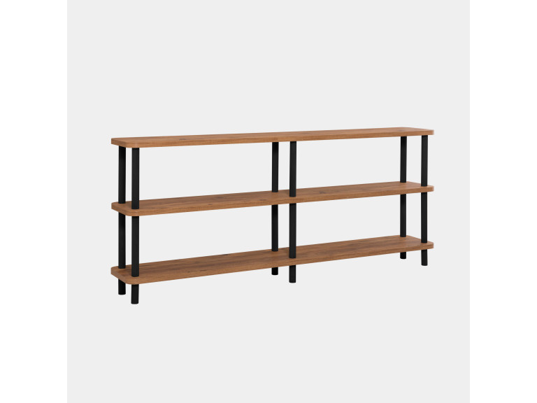 Librería de madera "Zen" - 180 x 35 x 75 cm - Negro