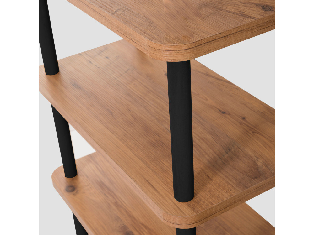 Librería de madera "Zen" - 180 x 35 x 75 cm - Negro