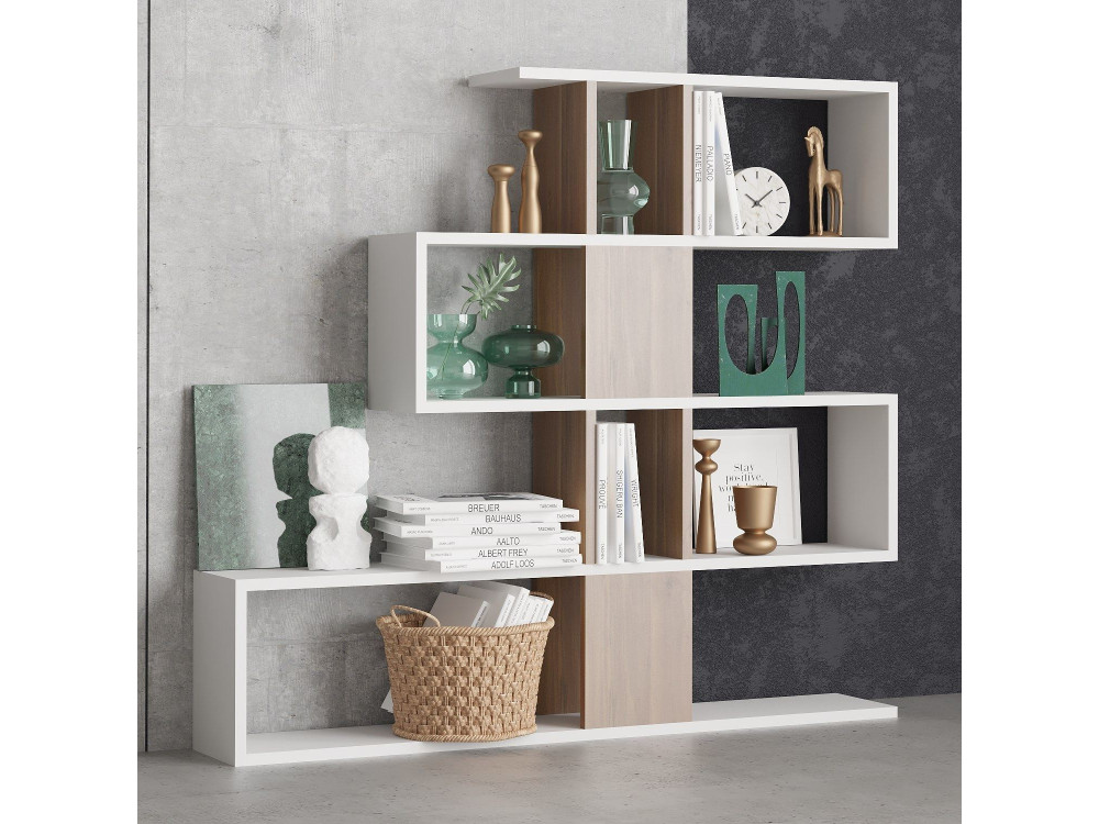 Librería de madera "Karlin" - 120 x 20 x 109 cm - Blanco