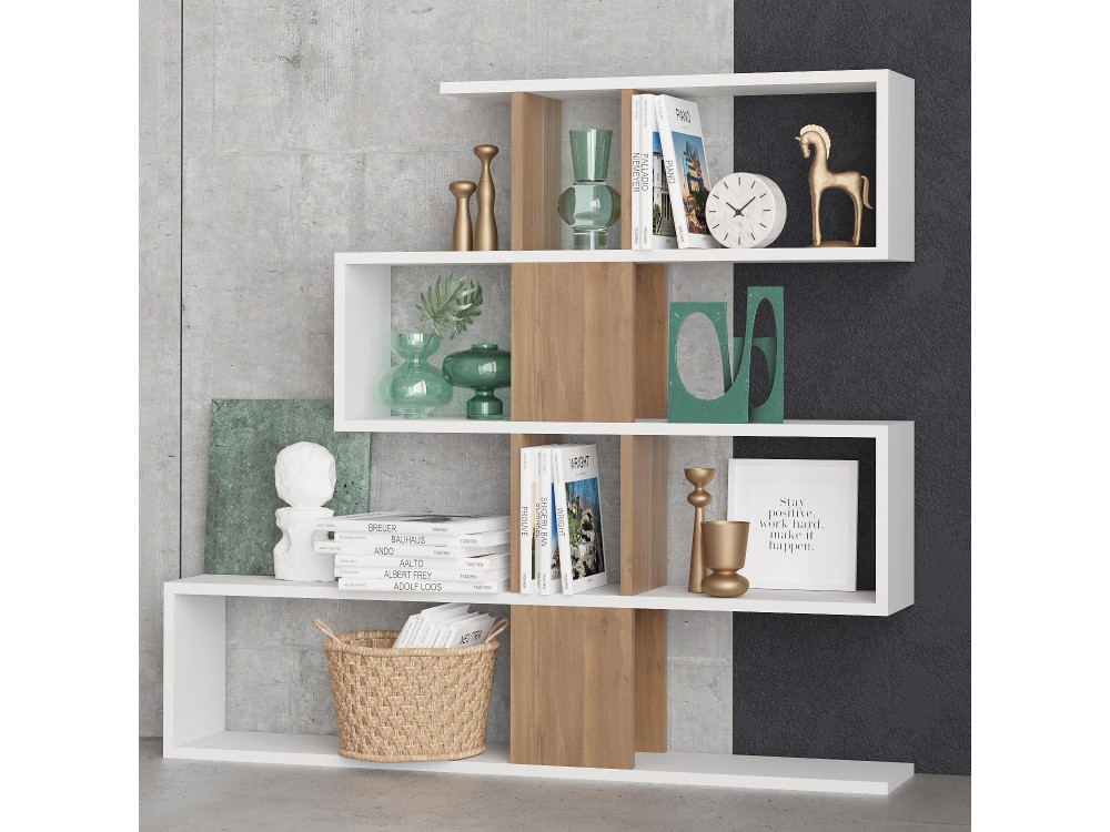 Librería de madera "Karlin" - 120 x 20 x 109 cm - Blanco