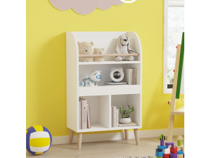 Librería de madera "Minola" - 60 x 30 x 102 cm - Blanco 2
