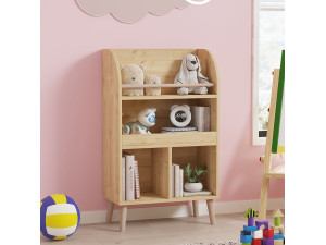 Librería de madera "Minola" - 60 x 30 x 102 cm - Beige 2