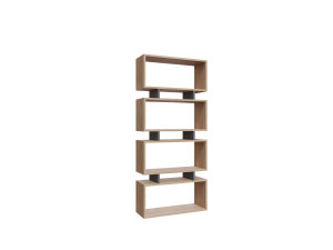 Librería de madera "Langdon" - 72 x 25 x 161 cm - Gris antracita