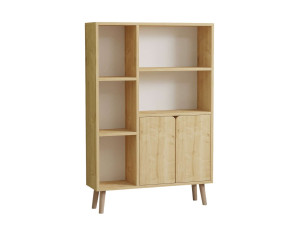 Librería de madera "Lumo" - 80 x 24 x 120 cm - Beige