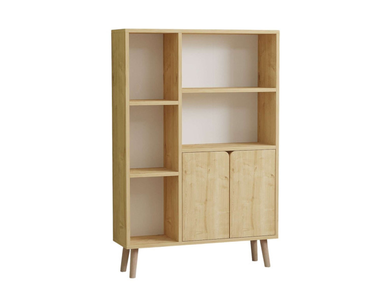 Librería de madera "Lumo" - 80 x 24 x 120 cm - Beige