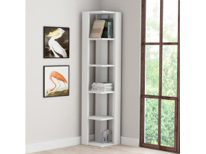 Librería de madera "Nati" - 32 x 32 x 161 cm - Blanco 2