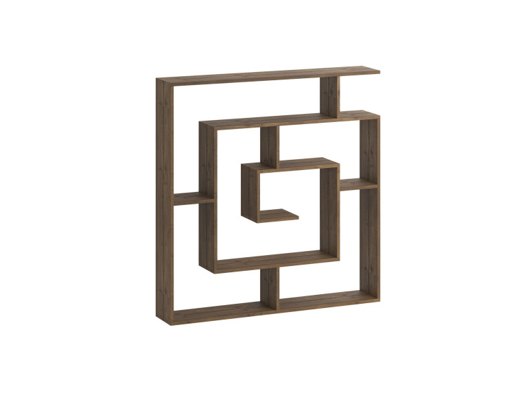 Librería de madera "Labirent" - 125 x 22 x 129 cm - Marrón