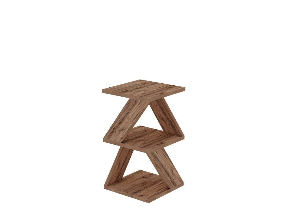 Mesa auxiliar de madera "Albeni" - 29 x 29 x 54 cm - Pino Atlántico