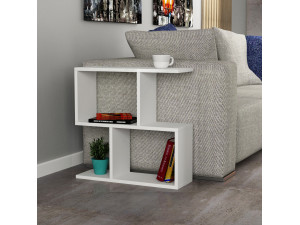 Mesa auxiliar de madera "Mania" - 60 x 20 x 60 cm - Blanco 2