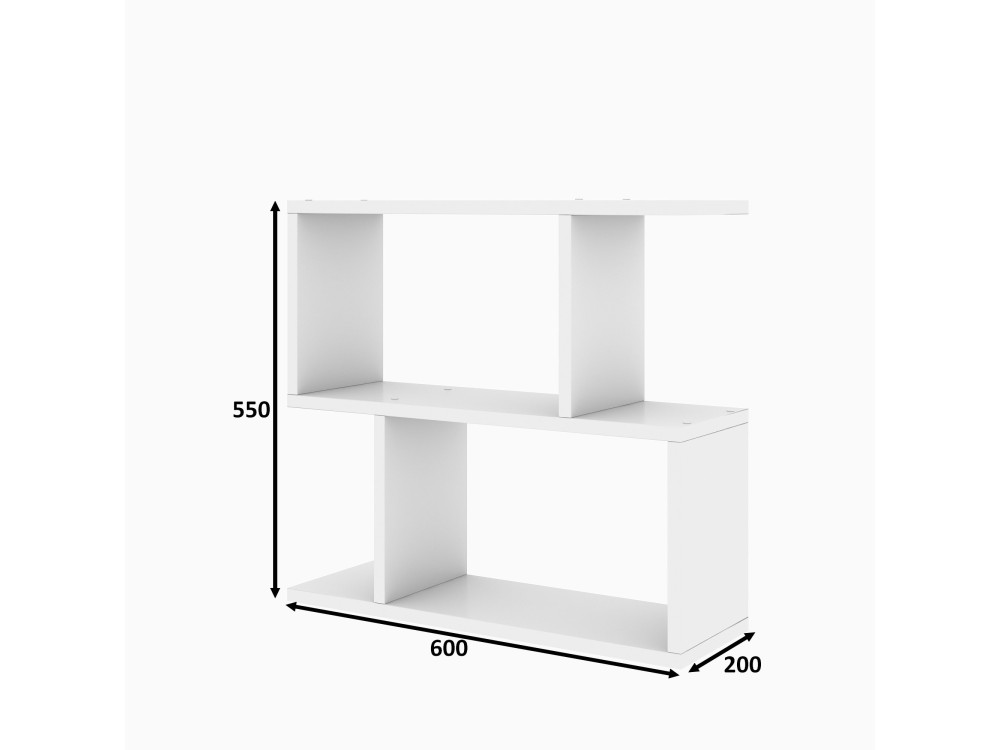 Mesa auxiliar de madera "Lale" - 60 x 20 x 55 cm - Blanco