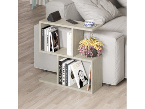 Mesa baja de madera "Homemania" - 60 x 60 x 20 cm - Beige 2