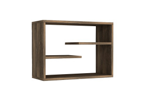 Estantería de pared de madera "Tino" - 60 x 19 x 44 cm - Nogal