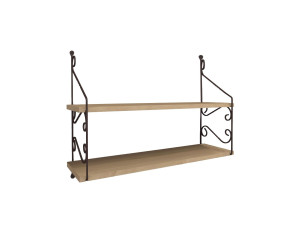 Estantería de pared de madera "Seramoni" - 72 x 22 x 51 cm - Roble
