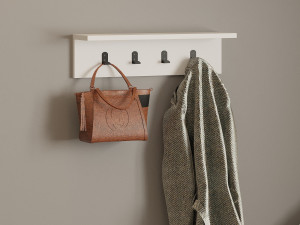Estantería de pared de madera "Ayla" - 60 x 16 x 14 cm - Blanco 2