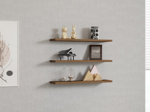 Estante de pared de madera "Boss" - 60 x 1 x 14 cm - Nogal 2