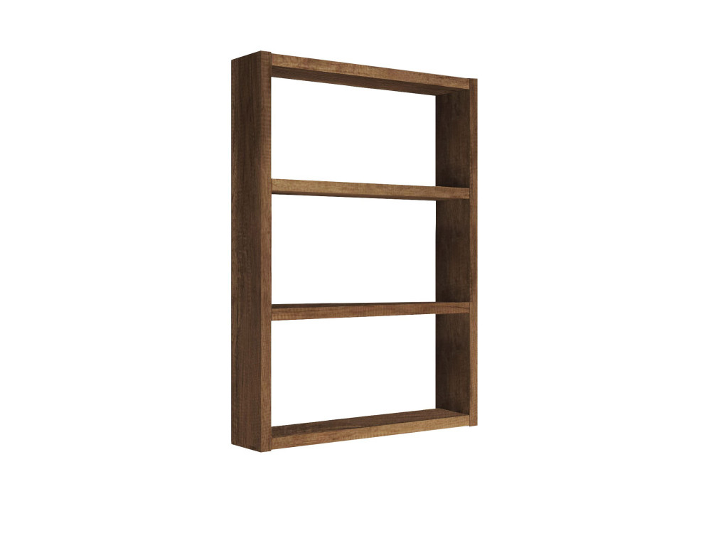 Estantería de pared de madera "PR1" - 43 x 9 x 60 cm - Nogal