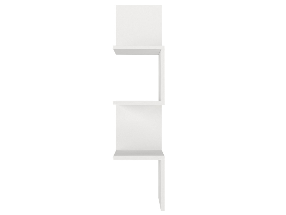 Estante de pared de madera "Esquina" - 25 x 25 x 105 cm - Blanco