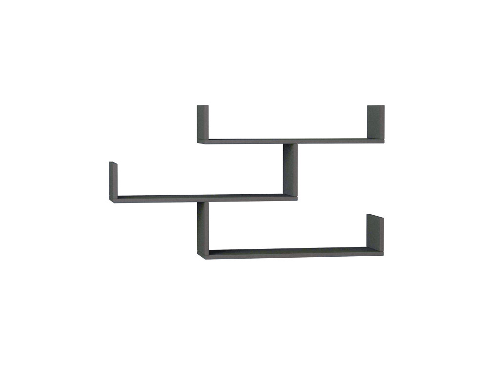 Estantería de pared de madera "Tibet" - 120 x 22 x 67 cm - Antracita