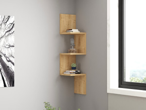 Estantería de pared de madera "Zikzak" - 25 x 25 x 105 cm - Saphir 2