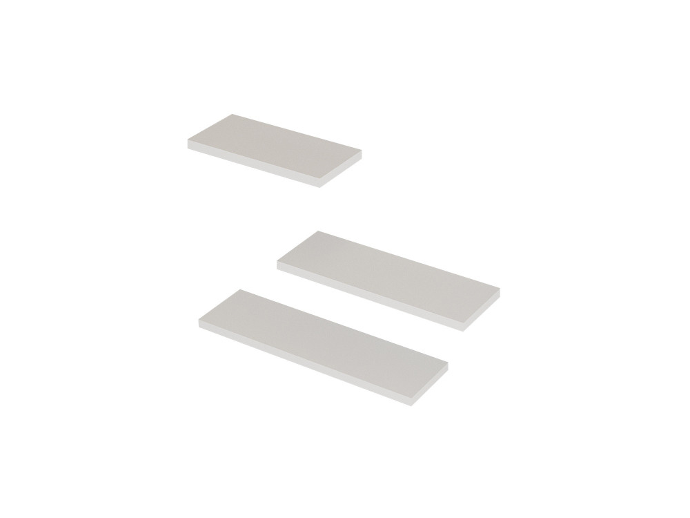 Estante de pared de madera "Leila" - 50 x 14 x 2 cm - Blanco