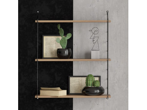 Estantería de pared de madera "Armoni" - 72 x 20 x 85 cm - Nogal 2