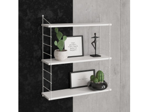 Estantería de pared de madera "Armoni" - 72 x 20 x 85 cm - Blanco 2