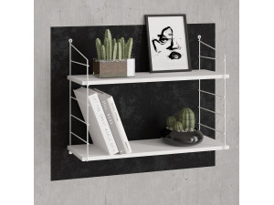 Estantería de pared de madera "Armoni" - 72 x 20 x 58 cm - Blanco 2