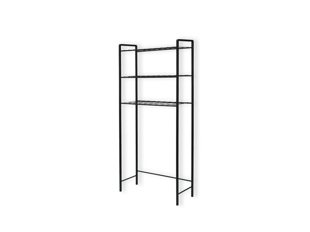 Armario metálico "Nigel" para lavadora - 68 x 24 x 150 cm - Negro