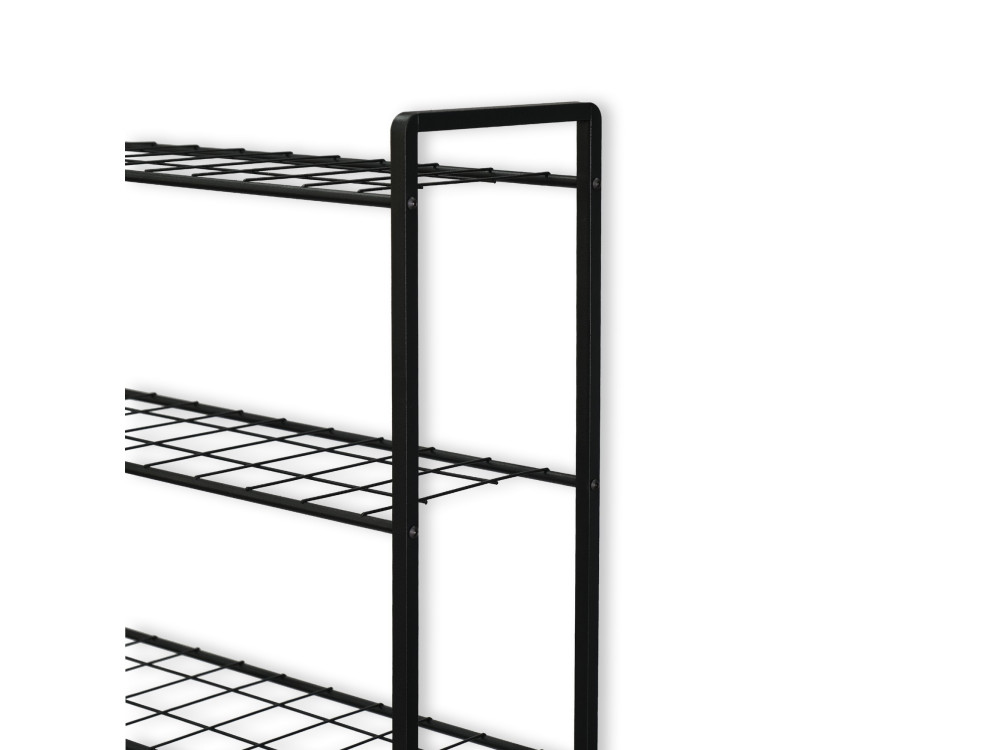 Armario metálico "Nigel" para lavadora - 68 x 24 x 150 cm - Negro
