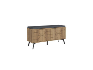 Mueble zapatero de madera "Dune" - 107 x 35 x 55 cm - Marrón