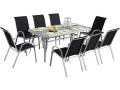 Comedor de jardín Cordoba XL 180 - "Phoenix" - Negro