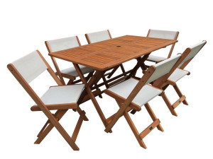 Comedor/Salón jardin "Séoul" - 1 Mesa + 6 sillas - Maple - Beige