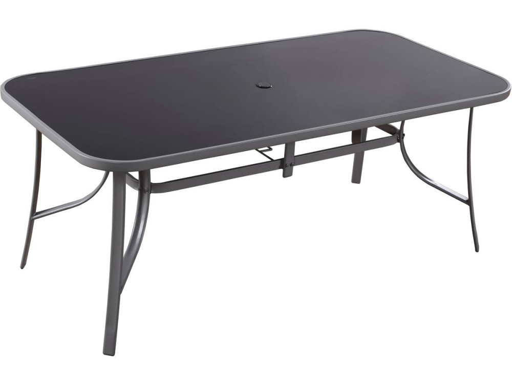 Conjunto De Jardín Mesa + 8  sillas de Textileno "Córdoba + Porto" - Gris Claro